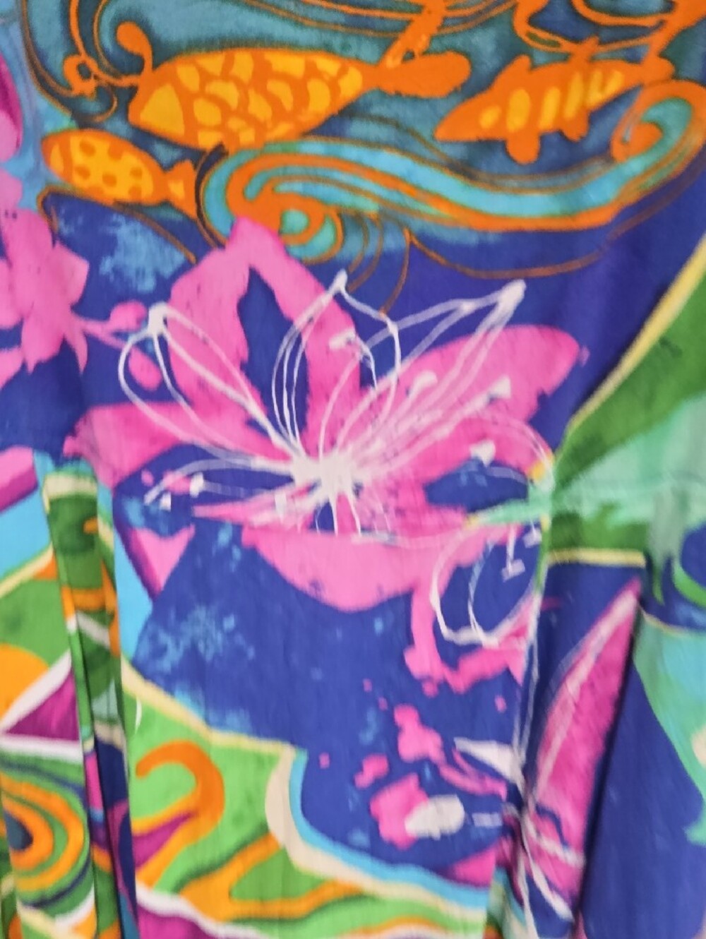 Jams World Multicolor Swirl Print Midi Dress with Purple, Pink, Blue and Orange - Picture 5 of 15